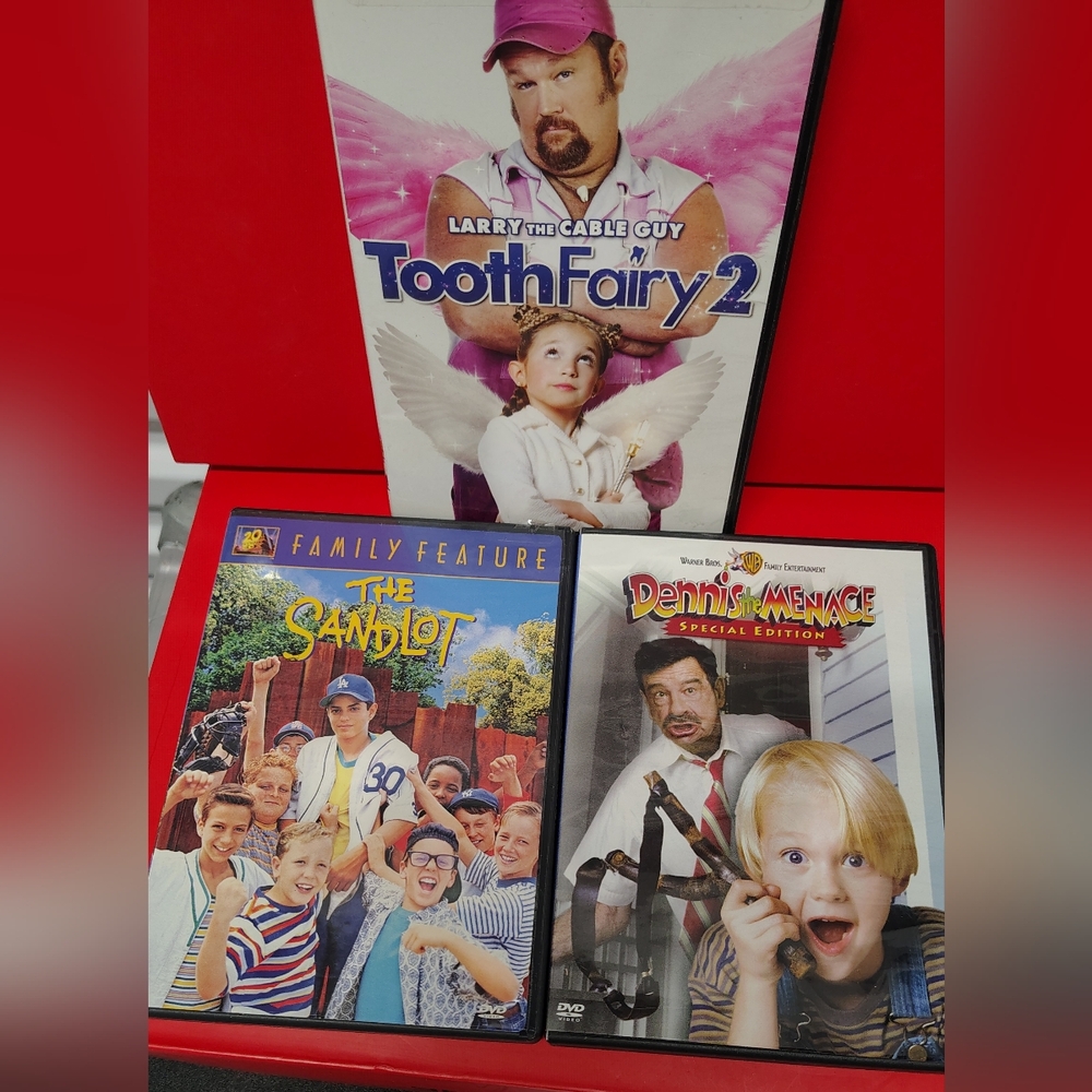 DVD Comedy Lot Of 3: Sandlot, Dennis the Menace & ToothFairy 2